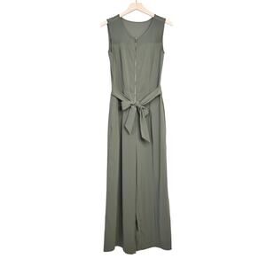 Octavia Women's S Tie Waist Sleeveless Long Pant Romper Jumpsuit